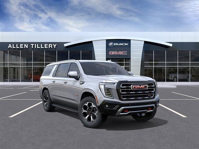 2026 GMC Yukon XL AT4 in Sterling Metallic — front three-quarter view