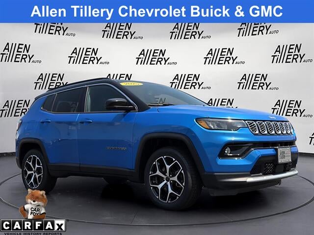 2025 Jeep Compass Limited in Blue — front three-quarter view