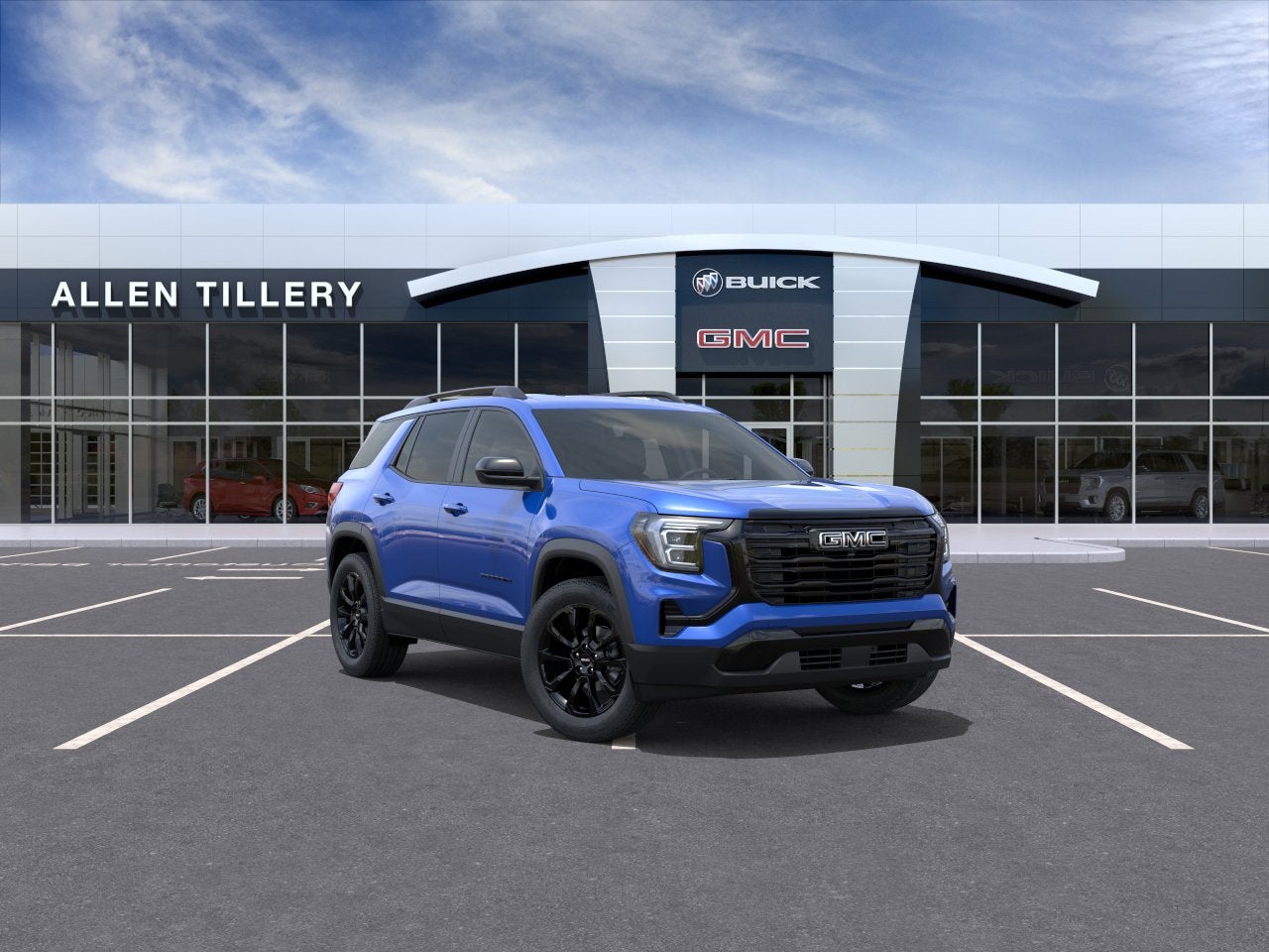 2027 GMC Terrain AWD Elevation in Rapids Metallic — front three-quarter view
