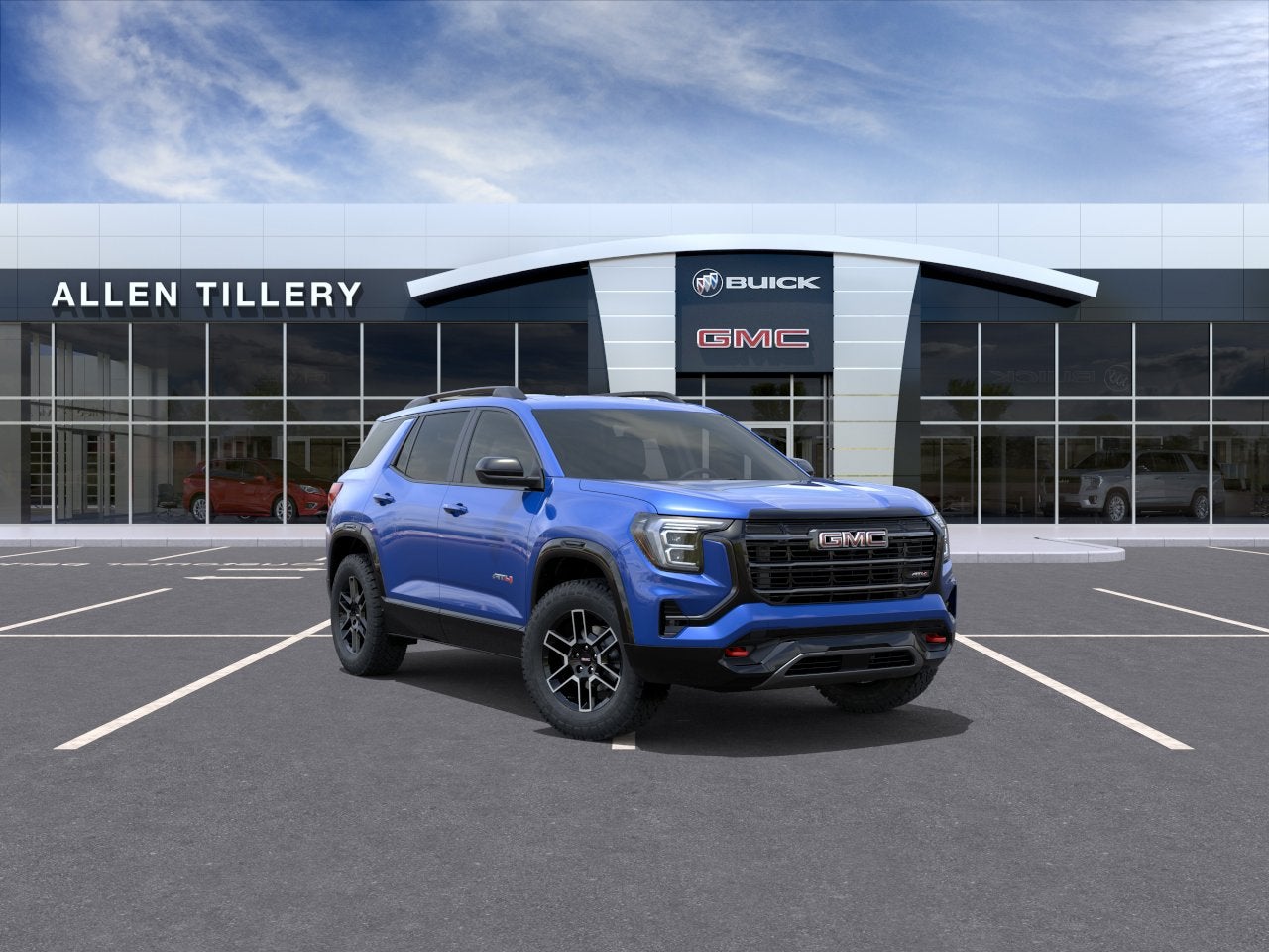 2027 GMC Terrain AWD AT4 in Rapids Metallic — front three-quarter view