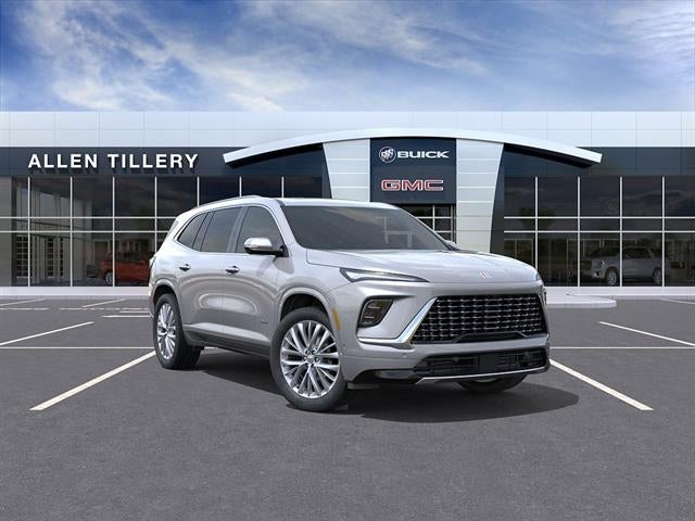 2026 Buick Enclave Avenir in Moonstone Gray Metallic — front three-quarter view