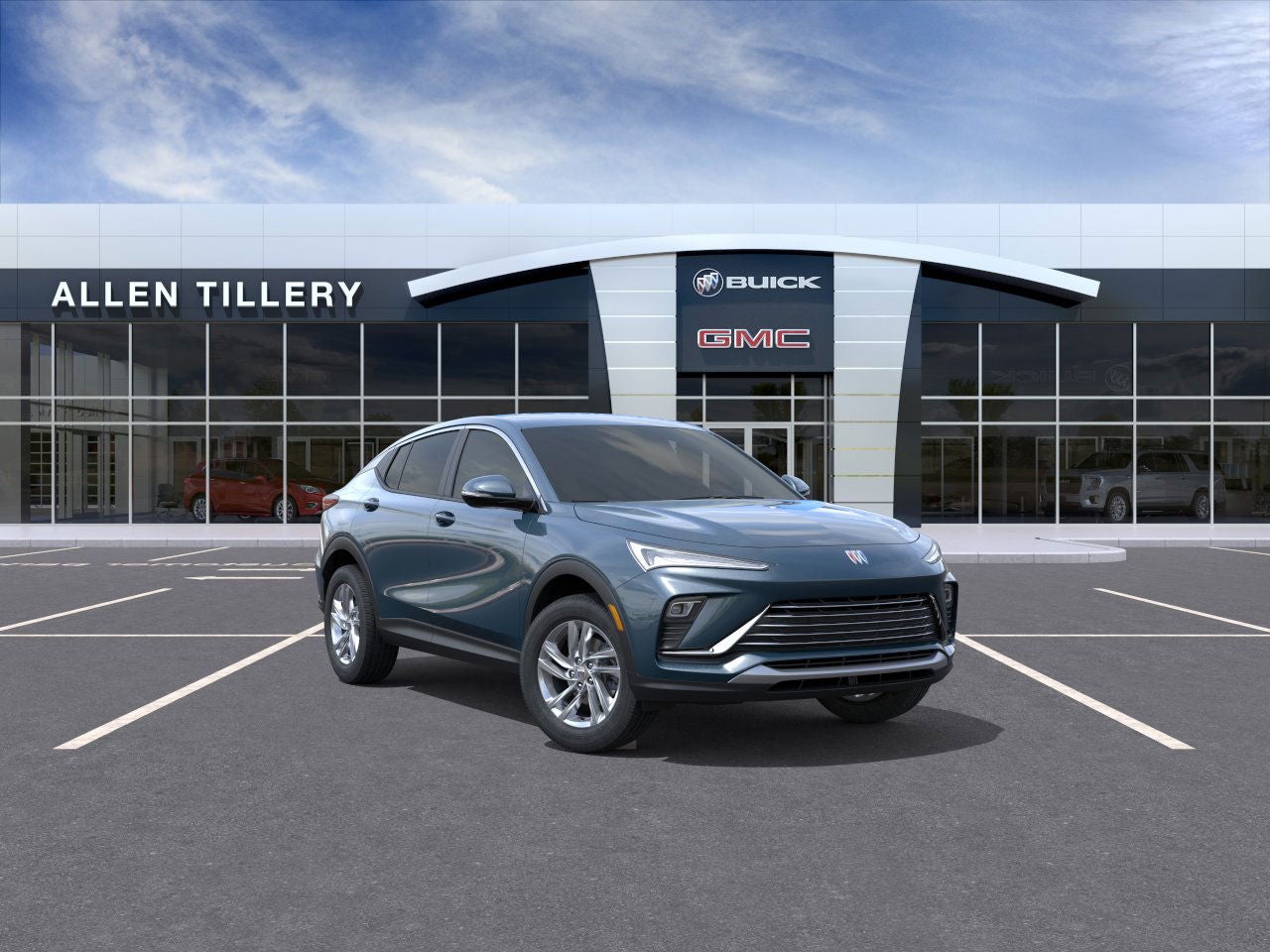 2026 Buick Envista Preferred in Ocean Blue Metallic — front three-quarter view